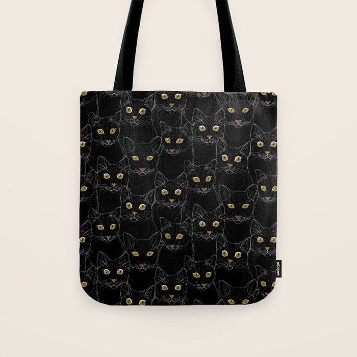 Black Cat Portraits Tote Bag Gallery Image 1