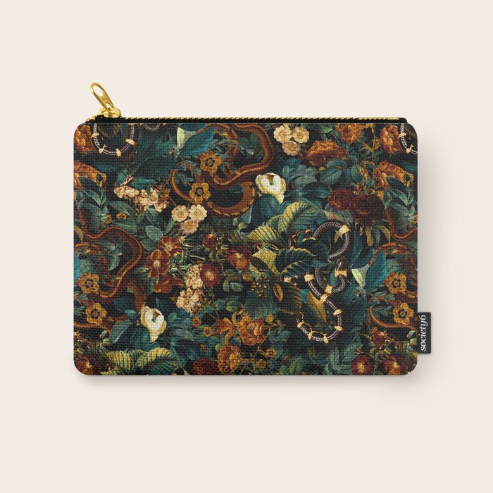 Floral and Snakes jungle Carry All Pouch Gallery Image 1