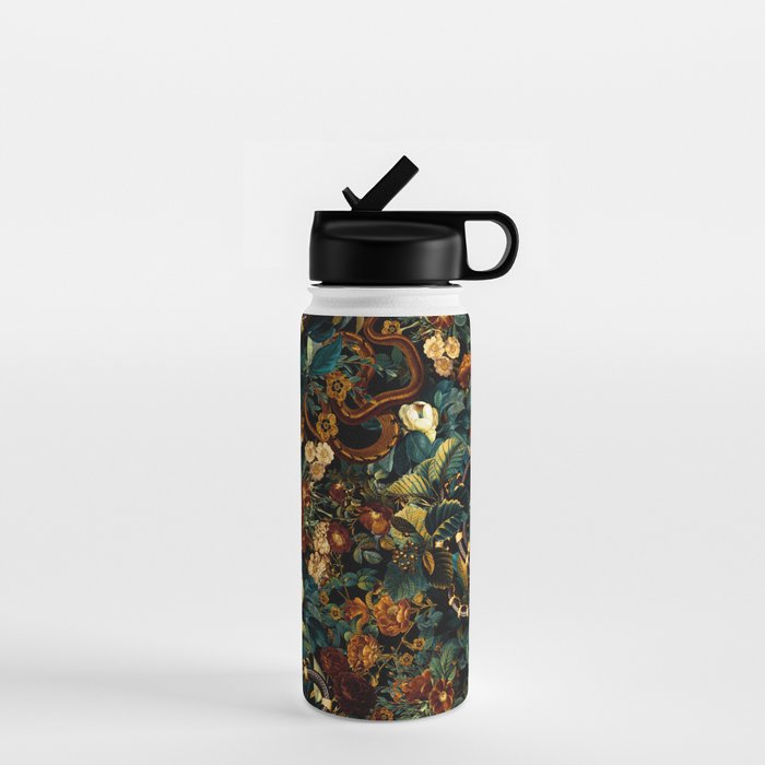 Floral and Snakes jungle Water Bottle Gallery Image 1