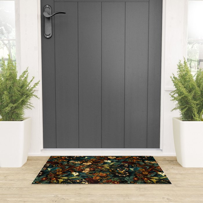 Floral and Snakes jungle Welcome Mat Gallery Image 3