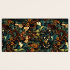 Floral and Snakes jungle Desk Mat Gallery Image 3