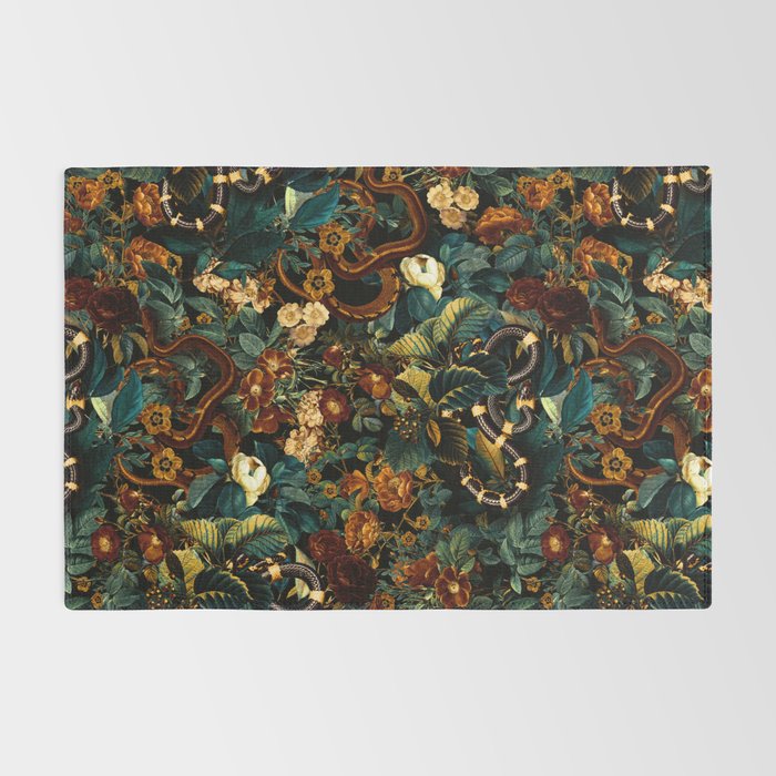 Floral and Snakes jungle Rug Gallery Image 2
