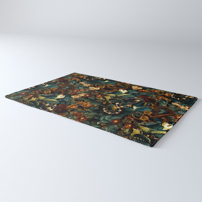Floral and Snakes jungle Rug Gallery Image 3