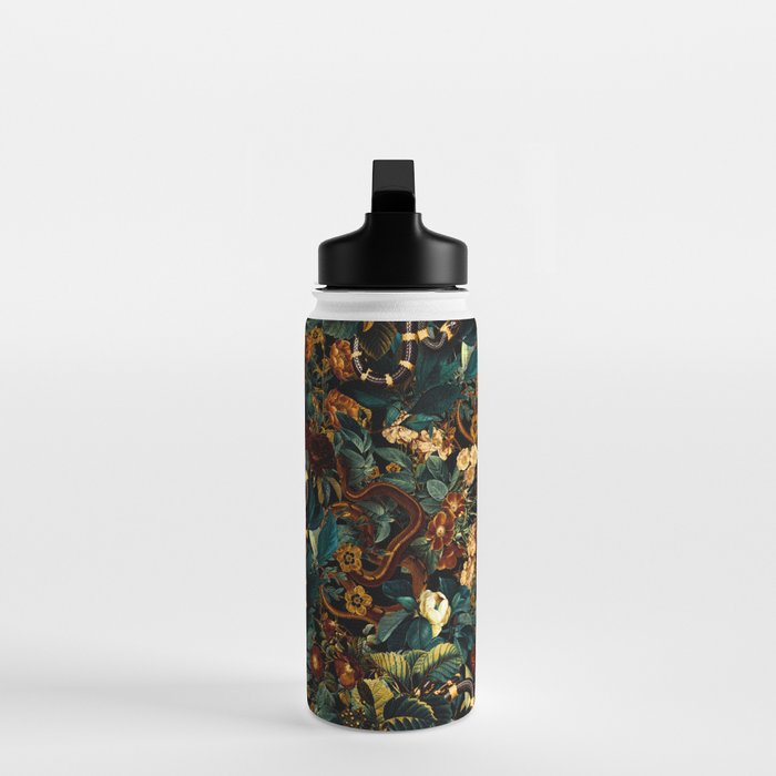 Floral and Snakes jungle Water Bottle Gallery Image 3