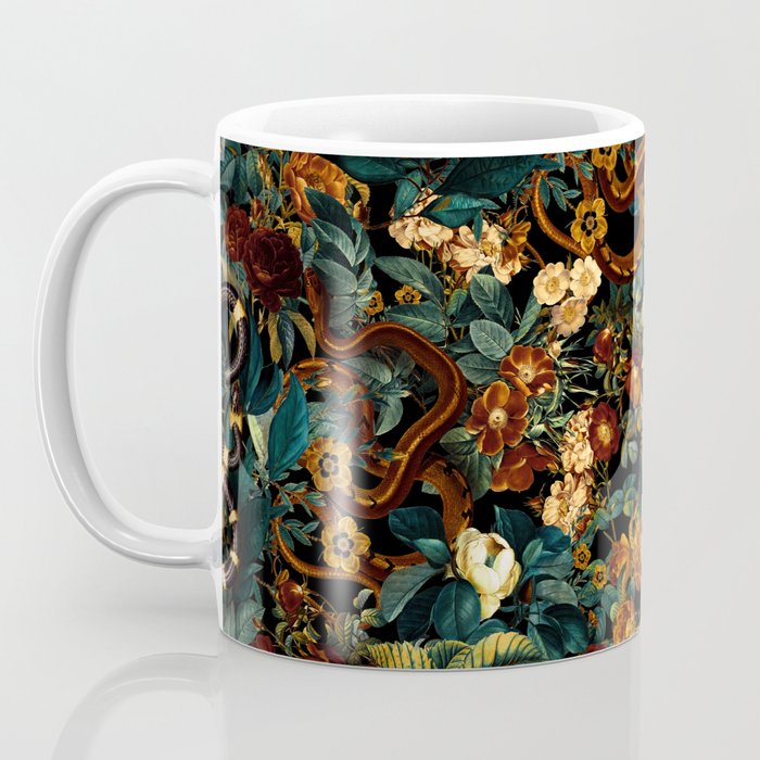 Floral and Snakes jungle Coffee Mug Gallery Image 3