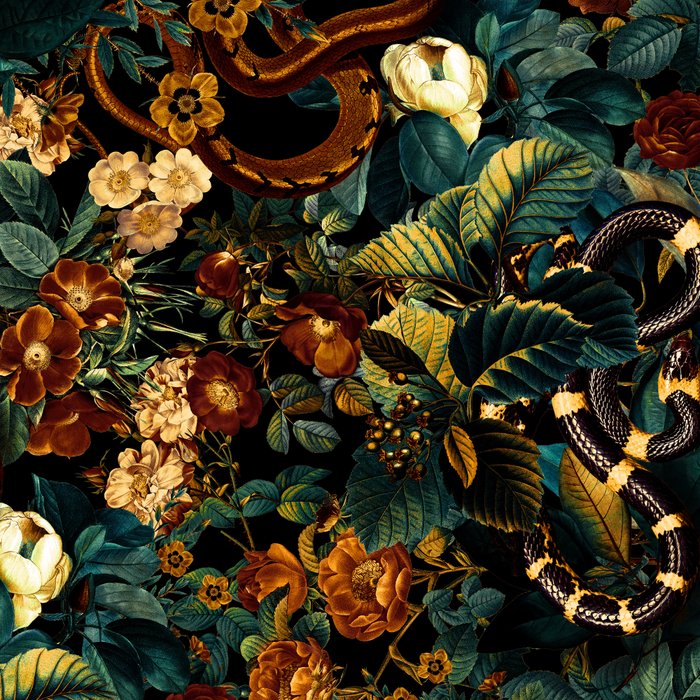 Floral and Snakes jungle Coffee Mug Gallery Image 2