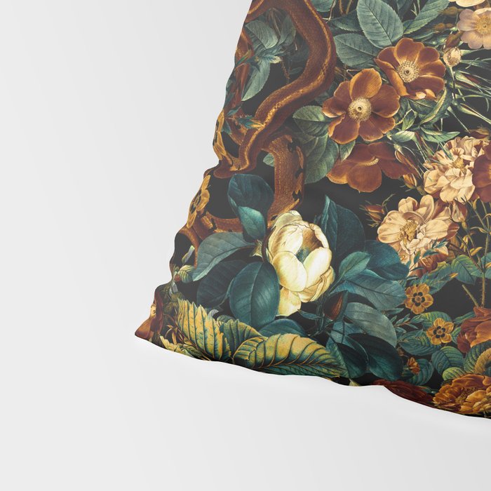 Floral and Snakes jungle Pillow Sham Gallery Image 4