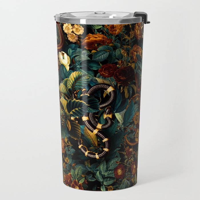 Floral and Snakes jungle Travel Mug Gallery Image 2