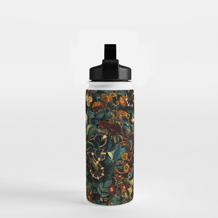 Floral and Snakes jungle Water Bottle Gallery Image 2