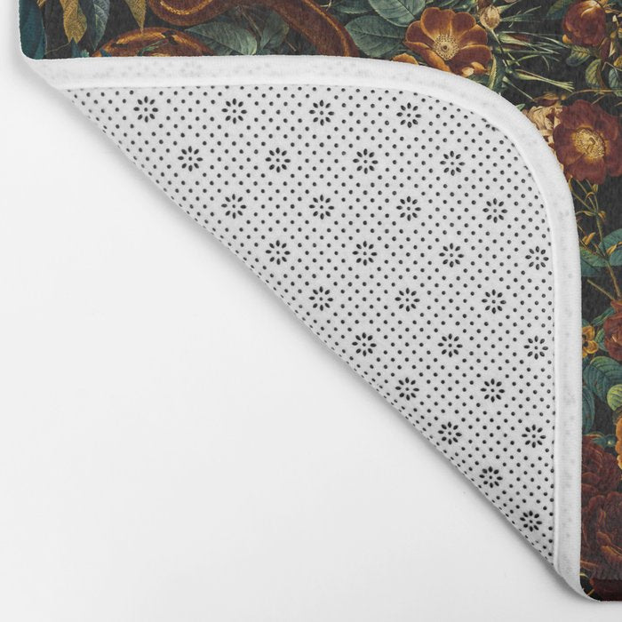 Floral and Snakes jungle Bath Mat Gallery Image 2