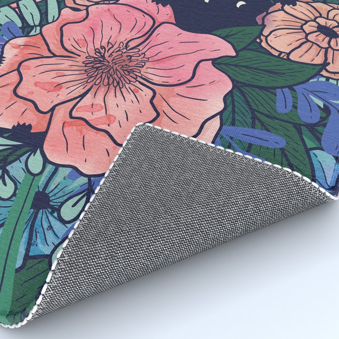 Wild Flowers (on Blue) Rug Gallery Image 4