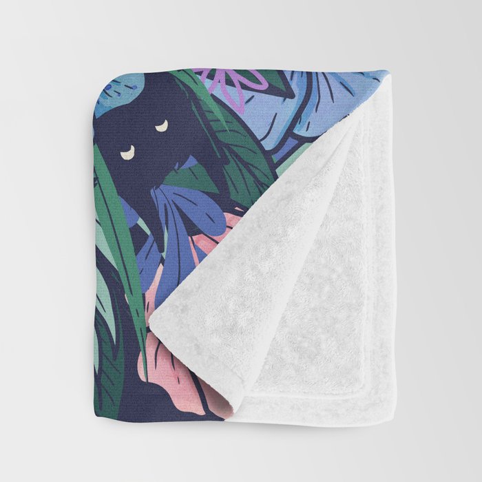 Wild Flowers (on Blue) Throw Blanket Gallery Image 3