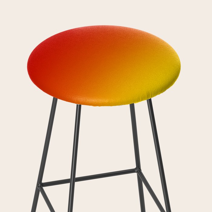 Red Orange and Gold Gradient Stool Gallery Image 2