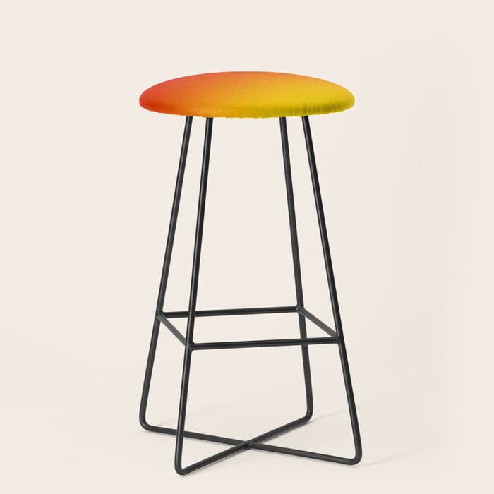Red Orange and Gold Gradient Stool Gallery Image 1