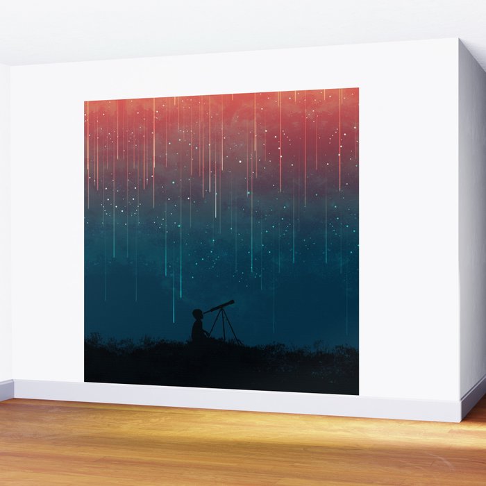 Meteor rain Wall Mural Gallery Image 2