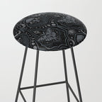 Celestial Forest Damask - Charcoal Stool Gallery Image 2