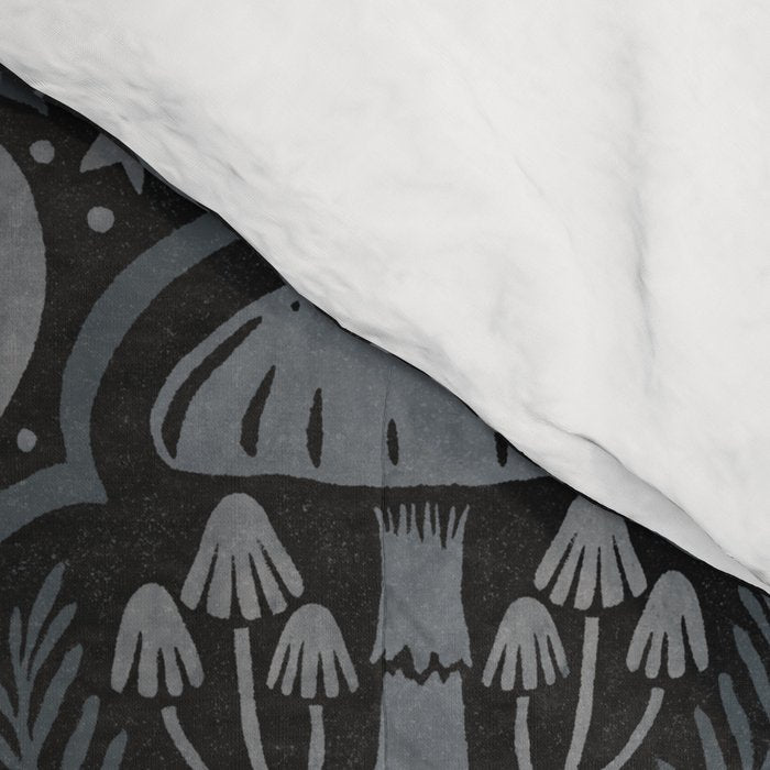 Celestial Forest Damask - Charcoal Comforter Gallery Image 4