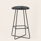 Celestial Forest Damask - Charcoal Stool Gallery Image 1