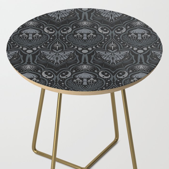 Celestial Forest Damask - Charcoal Side Table Gallery Image 2