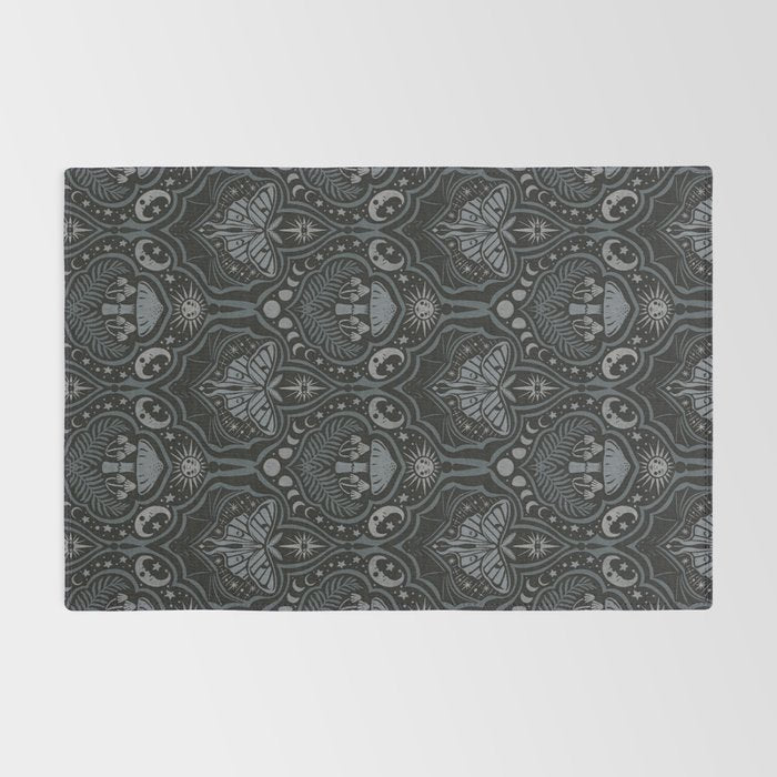 Celestial Forest Damask - Charcoal Rug Gallery Image 2
