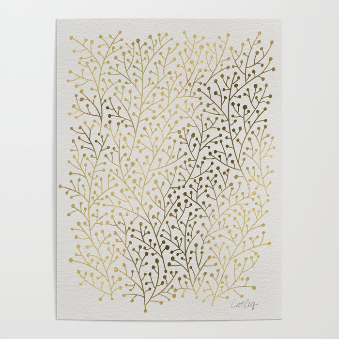 Gold Berry Branches Poster Gallery Image 4