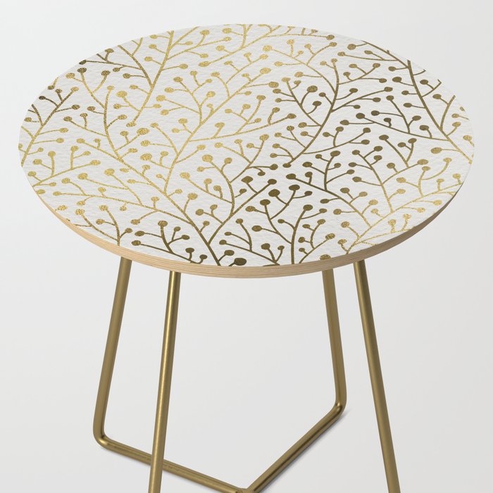 Gold Berry Branches Side Table Gallery Image 2