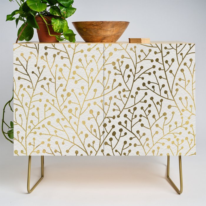 Gold Berry Branches Credenza Gallery Image 1