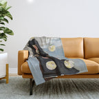 A Portrait With Dots 3 Throw Blanket Gallery Image 1