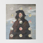 A Portrait With Dots 3 Throw Blanket Gallery Image 2