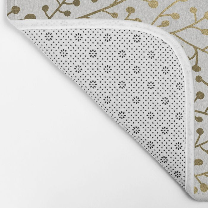 Gold Berry Branches Bath Mat Gallery Image 2