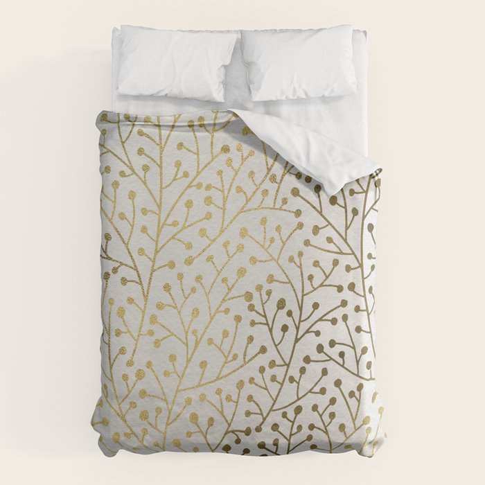 Gold Berry Branches Duvet Cover Gallery Image 6