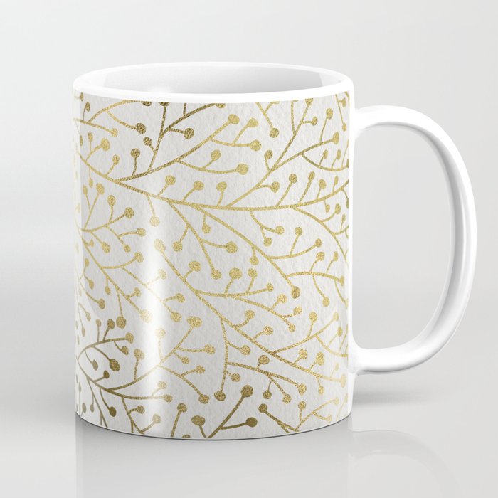 Gold Berry Branches Coffee Mug Gallery Image 1
