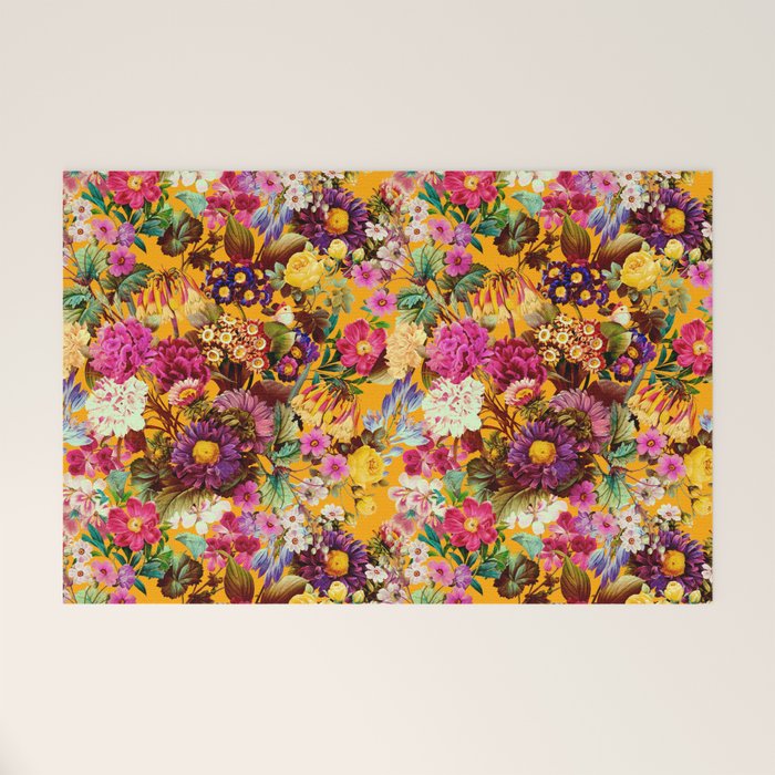 Multicolor Botanical Garden Welcome Mat Gallery Image 1