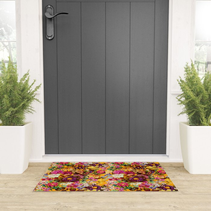 Multicolor Botanical Garden Welcome Mat Gallery Image 3