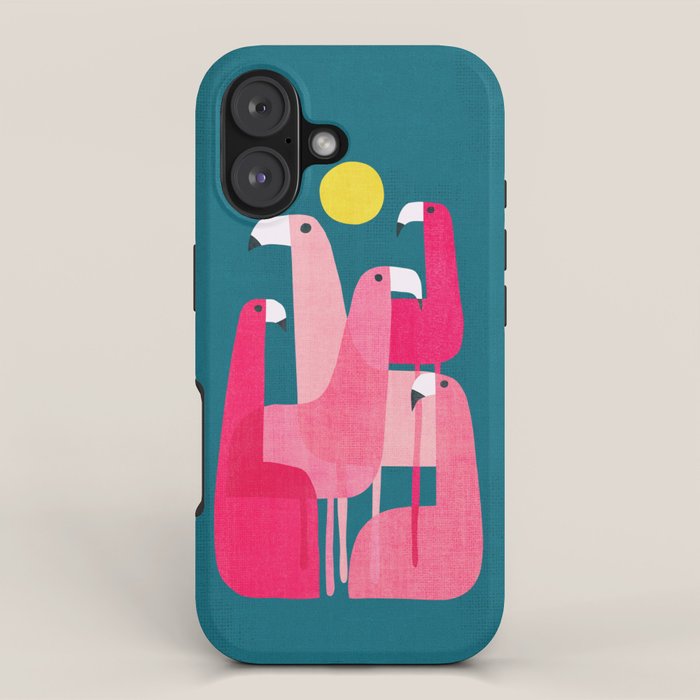 Pink flamingoes iPhone Case Gallery Image 1
