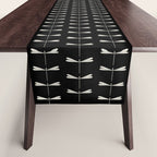 Dragonfly Pattern VII Black Table Runner Gallery Image 1