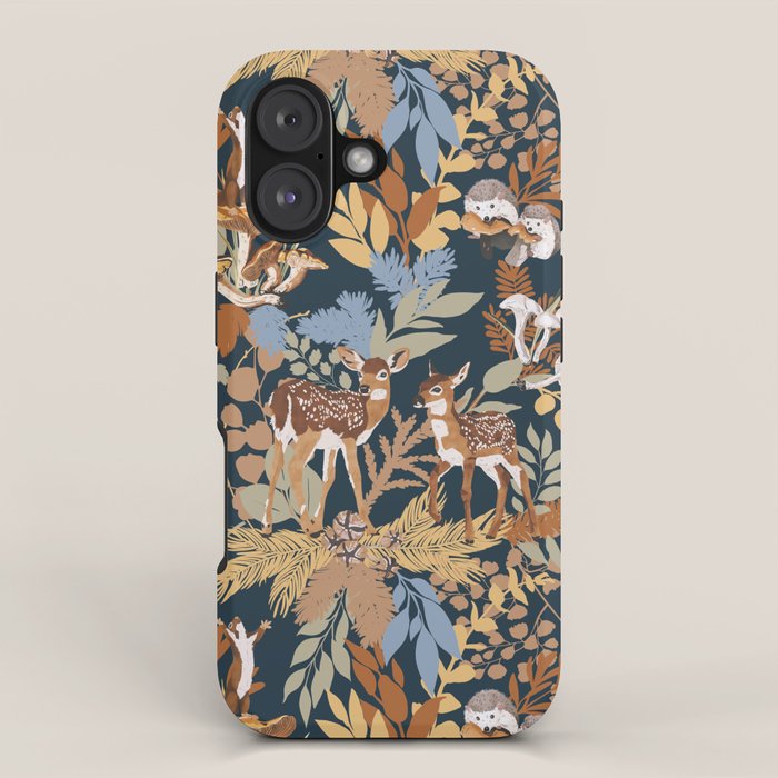 Colorful Dark Forest Animals B iPhone Case Gallery Image 1