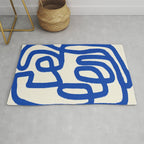 Blue line art 05 Rug Gallery Image 1