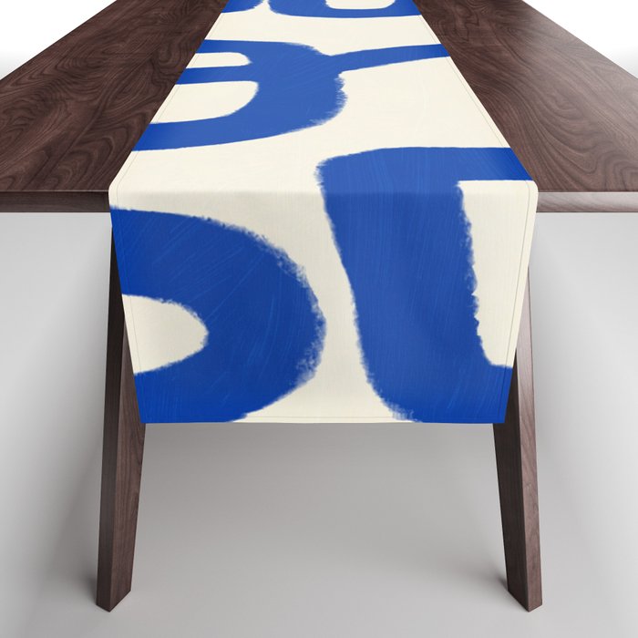 Blue line art 05 Table Runner Gallery Image 1
