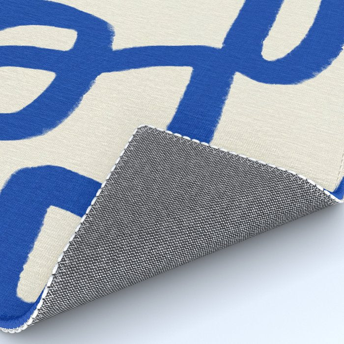 Blue line art 05 Rug Gallery Image 4