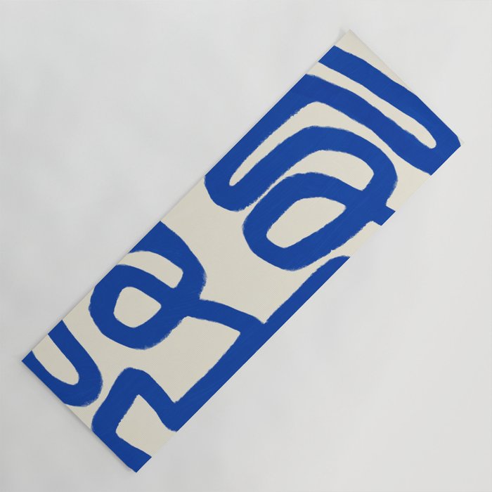 Blue line art 05 Yoga Mat Gallery Image 1