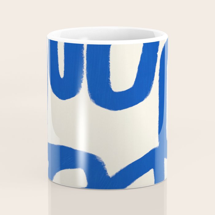 Blue line art 05 Coffee Mug Gallery Image 4