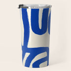 Blue line art 05 Travel Mug Gallery Image 3
