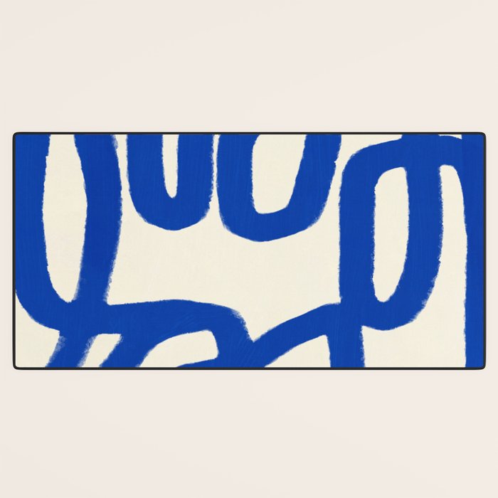 Blue line art 05 Desk Mat Gallery Image 3