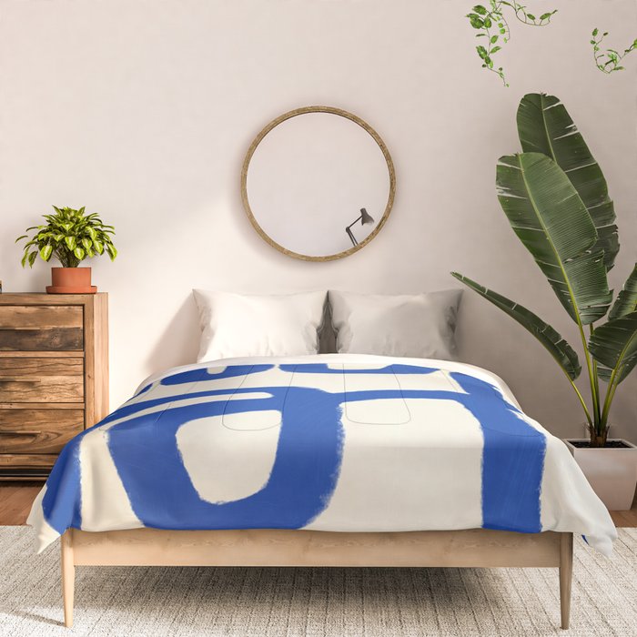 Blue line art 05 Comforter Gallery Image 3