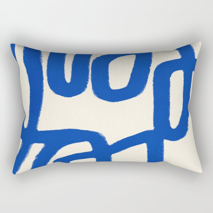 Blue line art 05 Rectangular Pillow Gallery Image 2