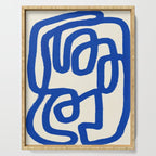 Blue line art 05 Serving Tray Gallery Image 1