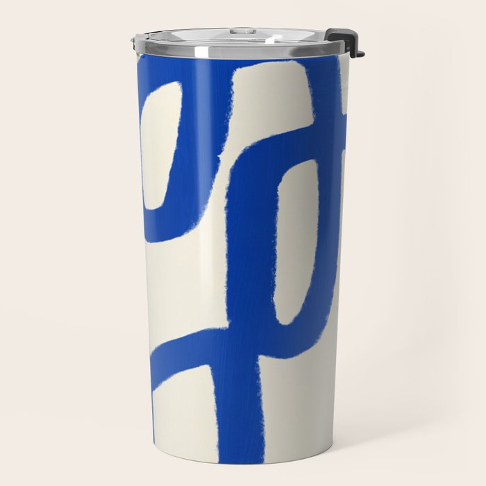 Blue line art 05 Travel Mug Gallery Image 2
