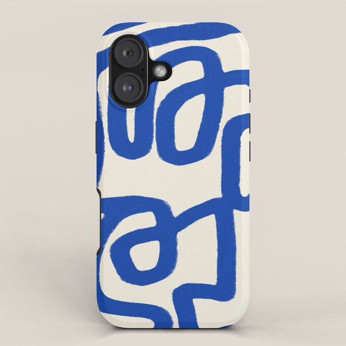Blue line art 05 iPhone Case Gallery Image 1