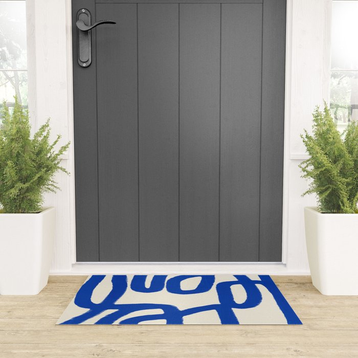 Blue line art 05 Welcome Mat Gallery Image 3